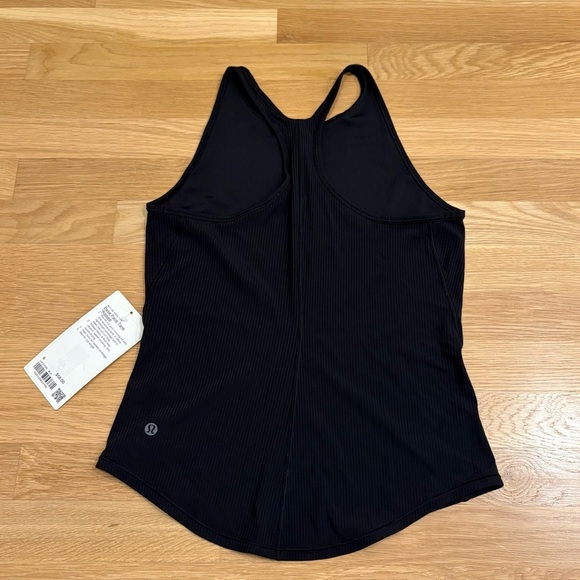 Lululemon Base Pace Tank Ribbed Black Size 6 NWT - Picture 3 of 6
